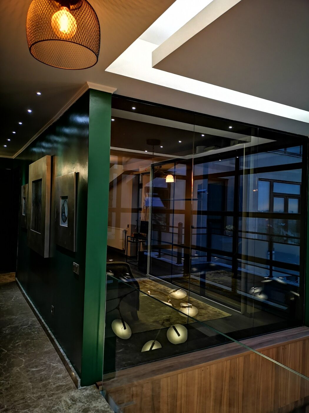 Living vedere etaj penthouse Pipera